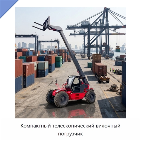 Компактный телескопический вилочный погрузчик