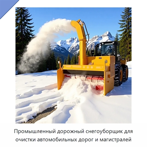 Промышленный снегоуборщик для очистки автомобильных дорог и шоссе
