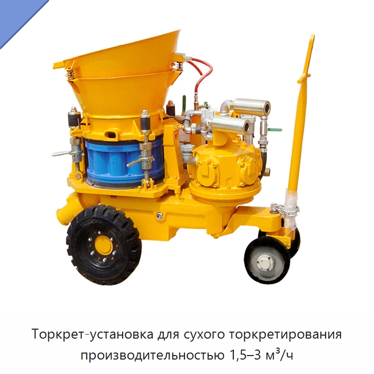 Торкрет-установка для сухого торкретирования производительностью 1,5–3 м³/ч — Оборудование для работы с бетоном