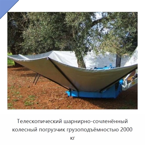 Телескопический шарнирно-сочленённый колесный погрузчик грузоподъёмностью 2000 кг
