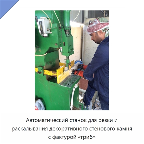 Автоматический станок для резки и раскалывания декоративного стенового камня с фактурой «гриб»