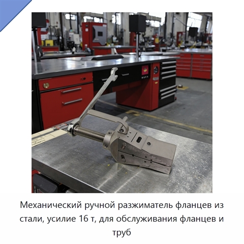 Механический ручной разжиматель фланцев из стали, усилие 16 т, для обслуживания фланцев и труб