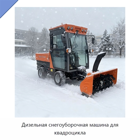 Дизельная снегоуборочная машина для квадроцикла