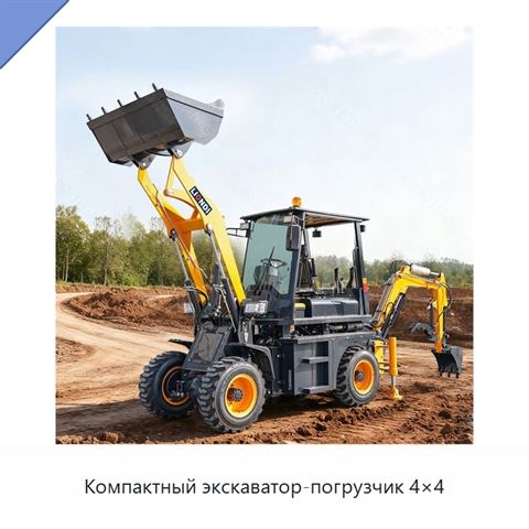 Компактный экскаватор-погрузчик 4×4