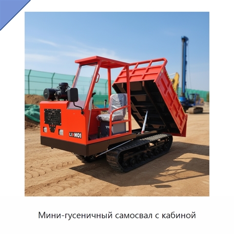 Мини-гусеничный самосвал с кабиной