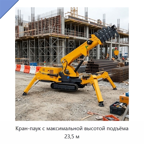 Кран-паук с максимальной высотой подъёма 23,5 м