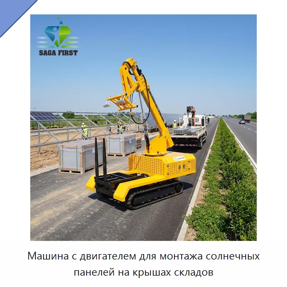 Машина с двигателем для монтажа солнечных панелей на крышах складов — Сваебойные установки