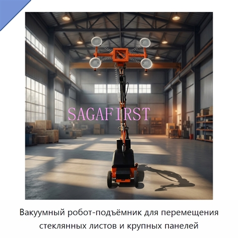 Вакуумный робот-подъёмник для перемещения стеклянных листов и крупных панелей