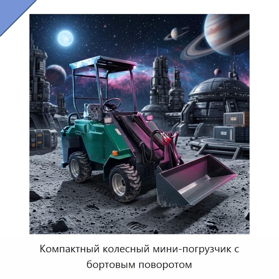 Компактный колесный мини-погрузчик с бортовым поворотом — Землеройная техника