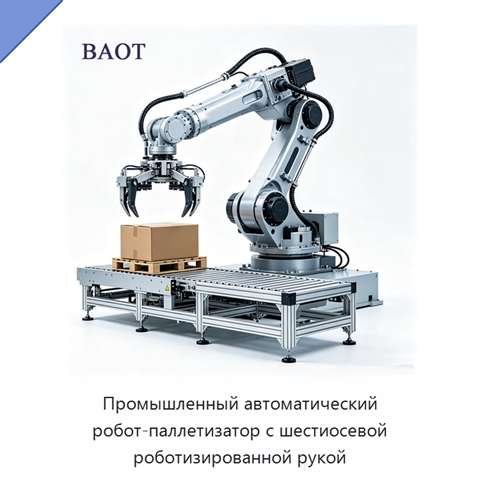 Промышленный автоматический робот-паллетизатор с шестиосевой роботизированной рукой