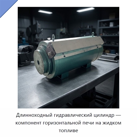 Длинноходный гидравлический цилиндр — компонент горизонтальной печи на жидком топливе
