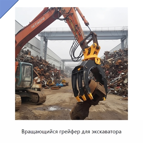 Вращающийся грейфер для экскаватора