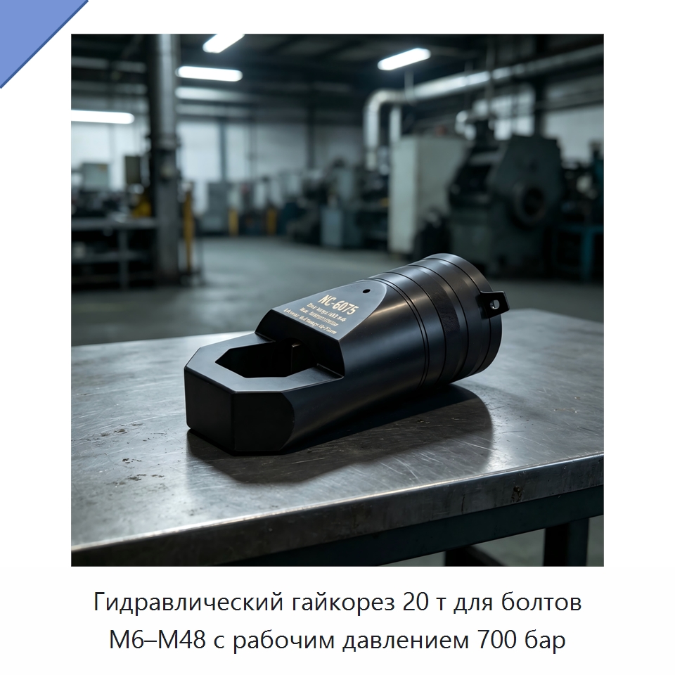 Гидравлический гайкорез 20 т для болтов M6–M48 с рабочим давлением 700 бар — Специальный гидравлический инструмент