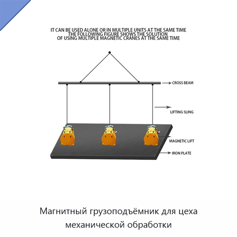 Магнитный грузоподъёмник для цеха механической обработки