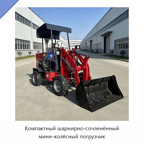 Компактный шарнирно-сочленённый мини-колёсный погрузчик