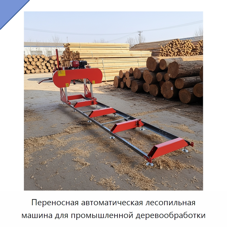 Переносная автоматическая лесопильная машина для промышленной деревообработки — Лесохозяйственная техника
