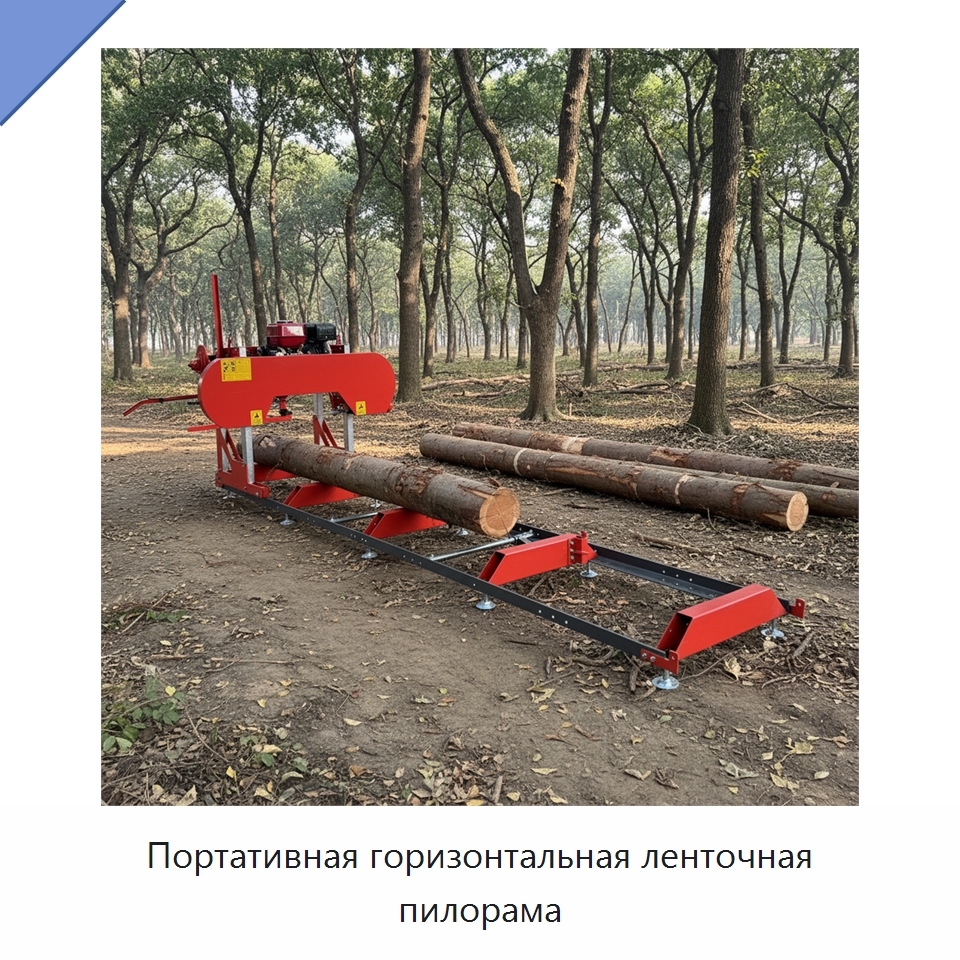 Портативная горизонтальная ленточная пилорама — Лесохозяйственная техника