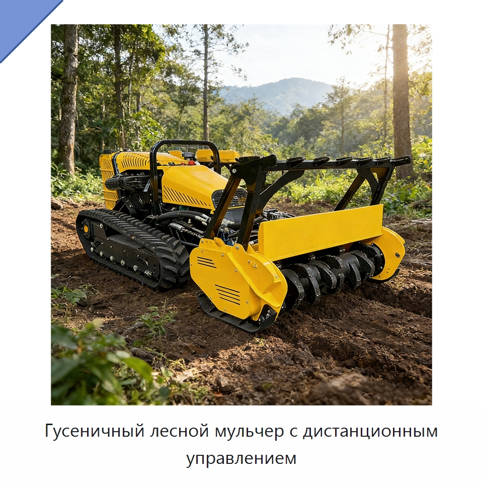 Гусеничный лесной мульчер с дистанционным управлением — Лесохозяйственная техника