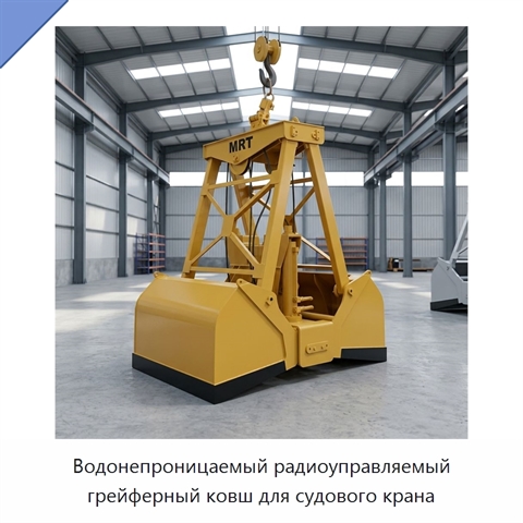 Водонепроницаемый радиоуправляемый грейферный ковш для судового крана