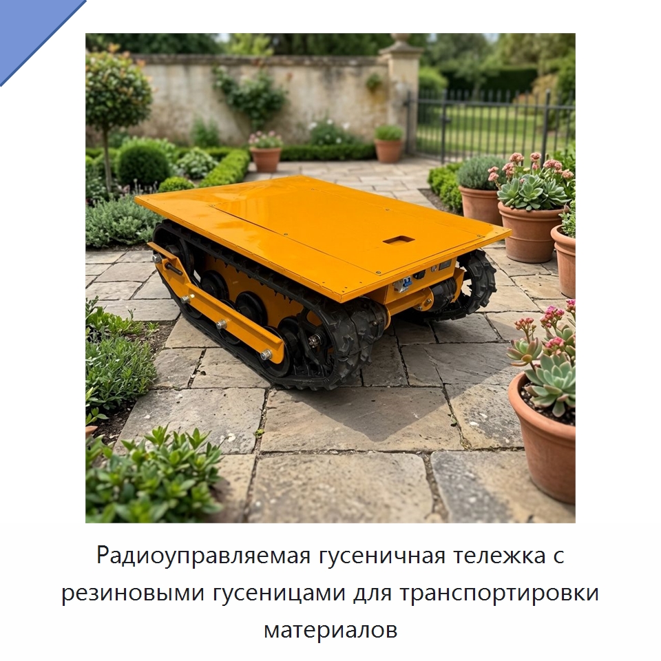 Радиоуправляемая гусеничная тележка с резиновыми гусеницами для транспортировки материалов — Прочее подъемно-транспортное оборудование