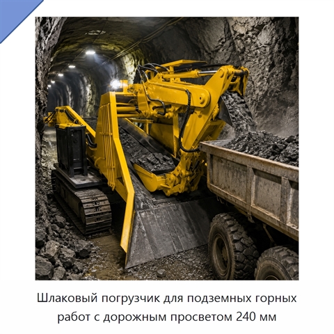 Шлаковый погрузчик для подземных горных работ с дорожным просветом 240 мм