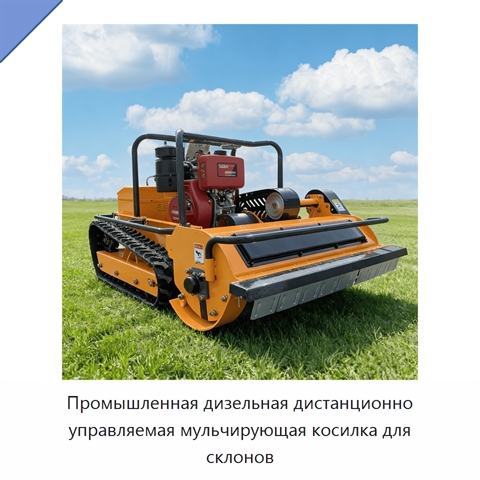Промышленная дизельная дистанционно управляемая мульчирующая косилка для склонов