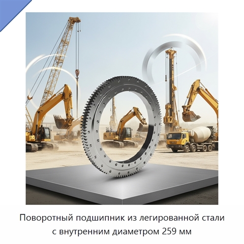 Поворотный подшипник из легированной стали с внутренним диаметром 259 мм