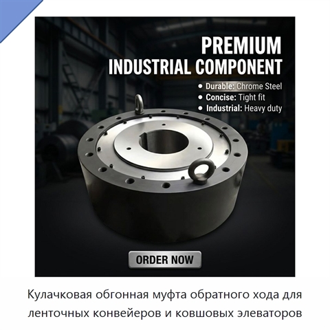 Кулачковая обгонная муфта обратного хода для ленточных конвейеров и ковшовых элеваторов