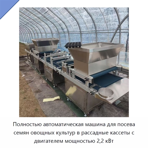 Полностью автоматическая машина для посева семян овощных культур в рассадные кассеты с двигателем мощностью 2,2 кВт