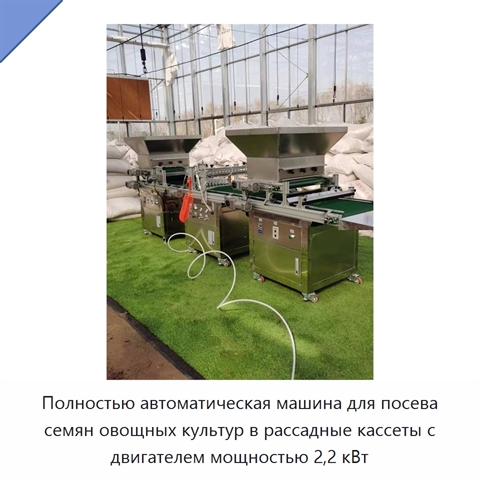 Полностью автоматическая машина для посева семян овощных культур в рассадные кассеты с двигателем мощностью 2,2 кВт