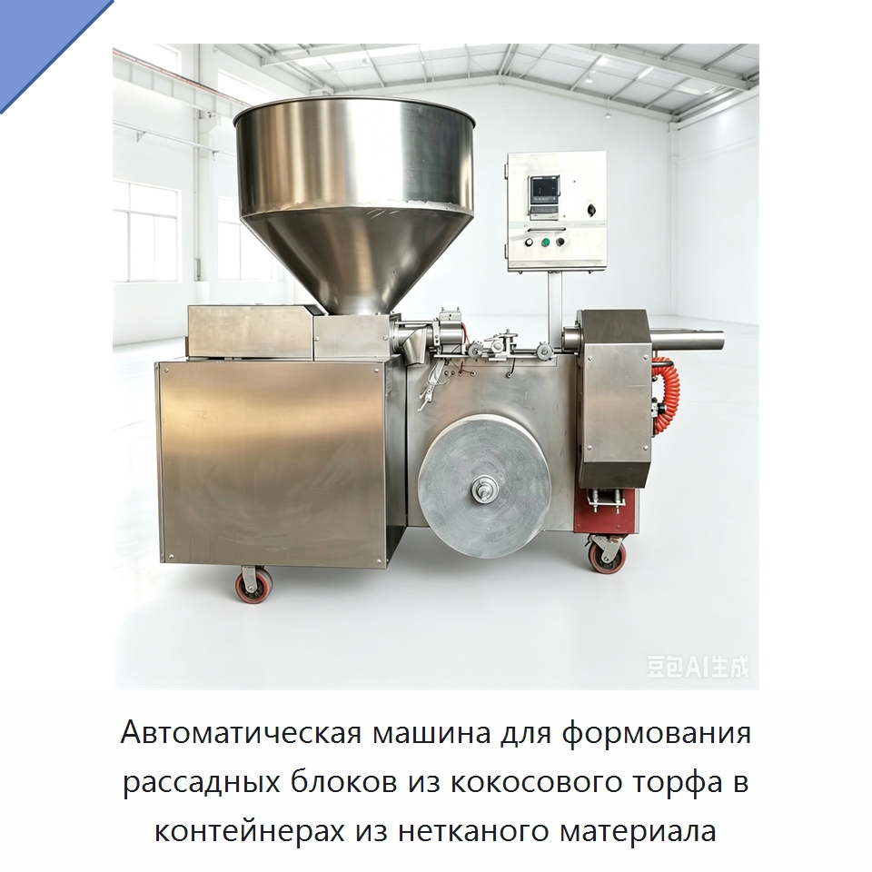 Автоматическая машина для формования рассадных блоков из кокосового торфа в контейнерах из нетканого материала — Сельскохозяйственные машины