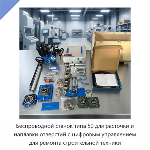Беспроводной станок типа 50 для расточки и наплавки отверстий с цифровым управлением для ремонта строительной техники