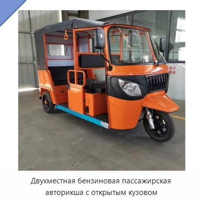 Двухместная бензиновая пассажирская авторикша с открытым кузовом