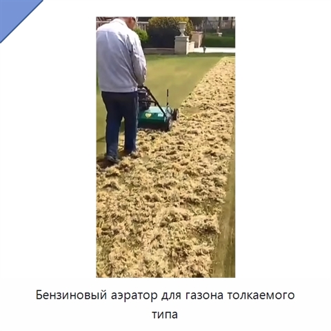 Бензиновый аэратор для газона толкаемого типа