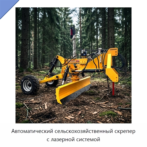 Автоматический сельскохозяйственный скрепер с лазерной системой