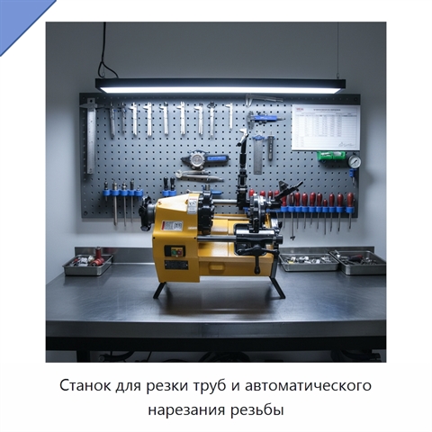 Станок для резки труб и автоматического нарезания резьбы