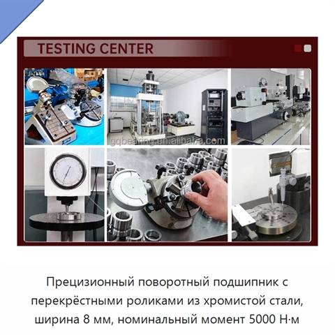 Прецизионный поворотный подшипник с перекрёстными роликами из хромистой стали, ширина 8 мм, номинальный момент 5000 Н·м
