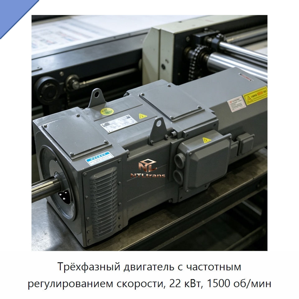 Трёхфазный двигатель с частотным регулированием скорости, 22 кВт, 1500 об/мин — Электродвигатели переменного тока