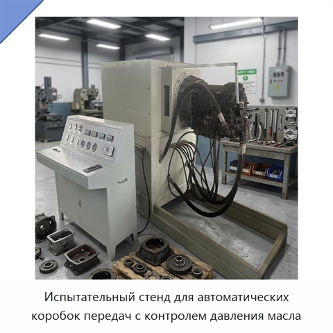 Испытательный стенд для автоматических коробок передач с контролем давления масла