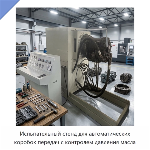 Испытательный стенд для автоматических коробок передач с контролем давления масла
