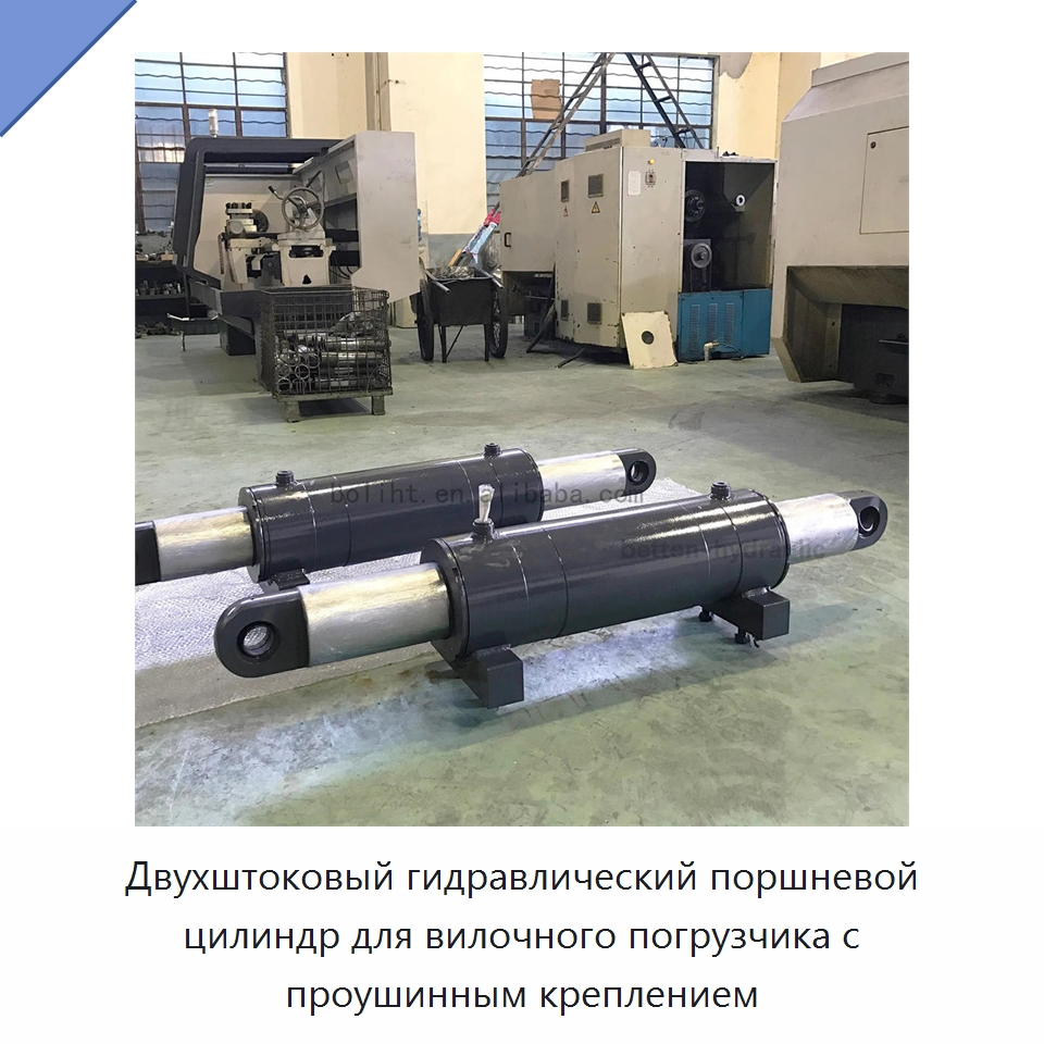 Двухштоковый гидравлический поршневой цилиндр для вилочного погрузчика с проушинным креплением — Цилиндры