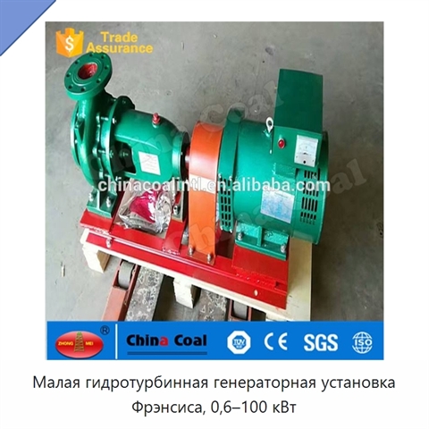 Малая гидротурбинная генераторная установка Фрэнсиса, 0,6–100 кВт