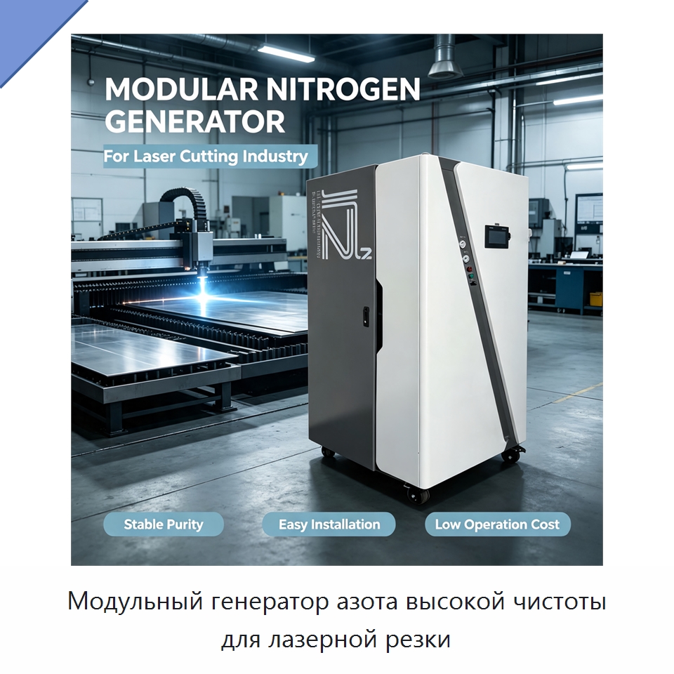 Модульный генератор азота высокой чистоты для лазерной резки