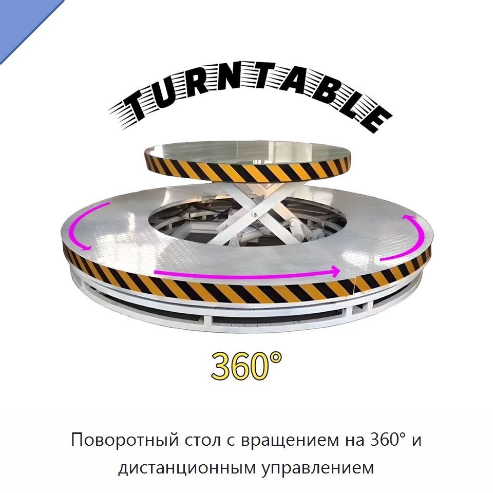 Поворотный стол с вращением на 360° и дистанционным управлением — Подъемные столы