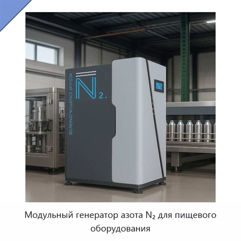 Модульный генератор азота N₂ для пищевого оборудования
