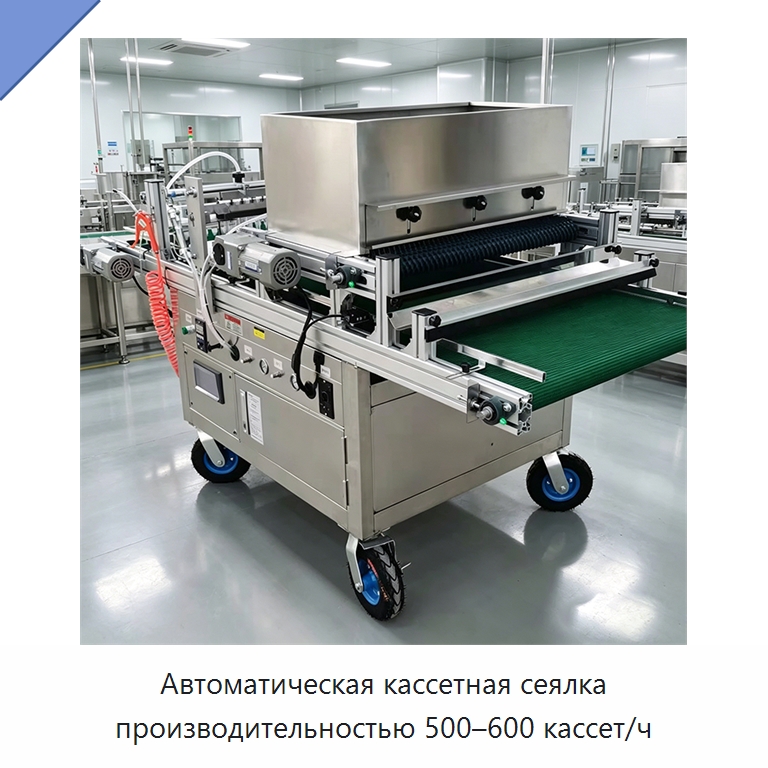 Автоматическая кассетная сеялка производительностью 500–600 кассет/ч — Сеялки и рассадопосадочные машины