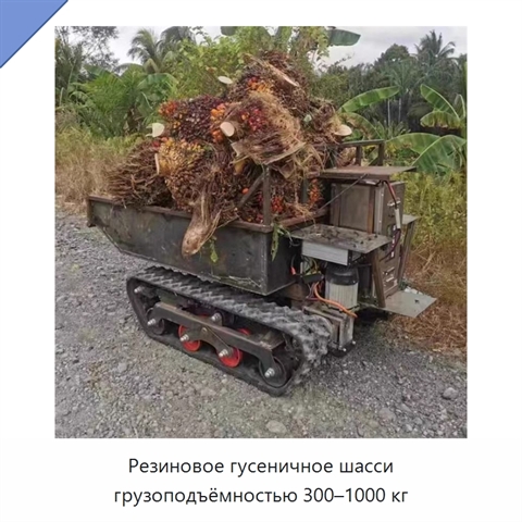 Резиновое гусеничное шасси грузоподъёмностью 300–1000 кг