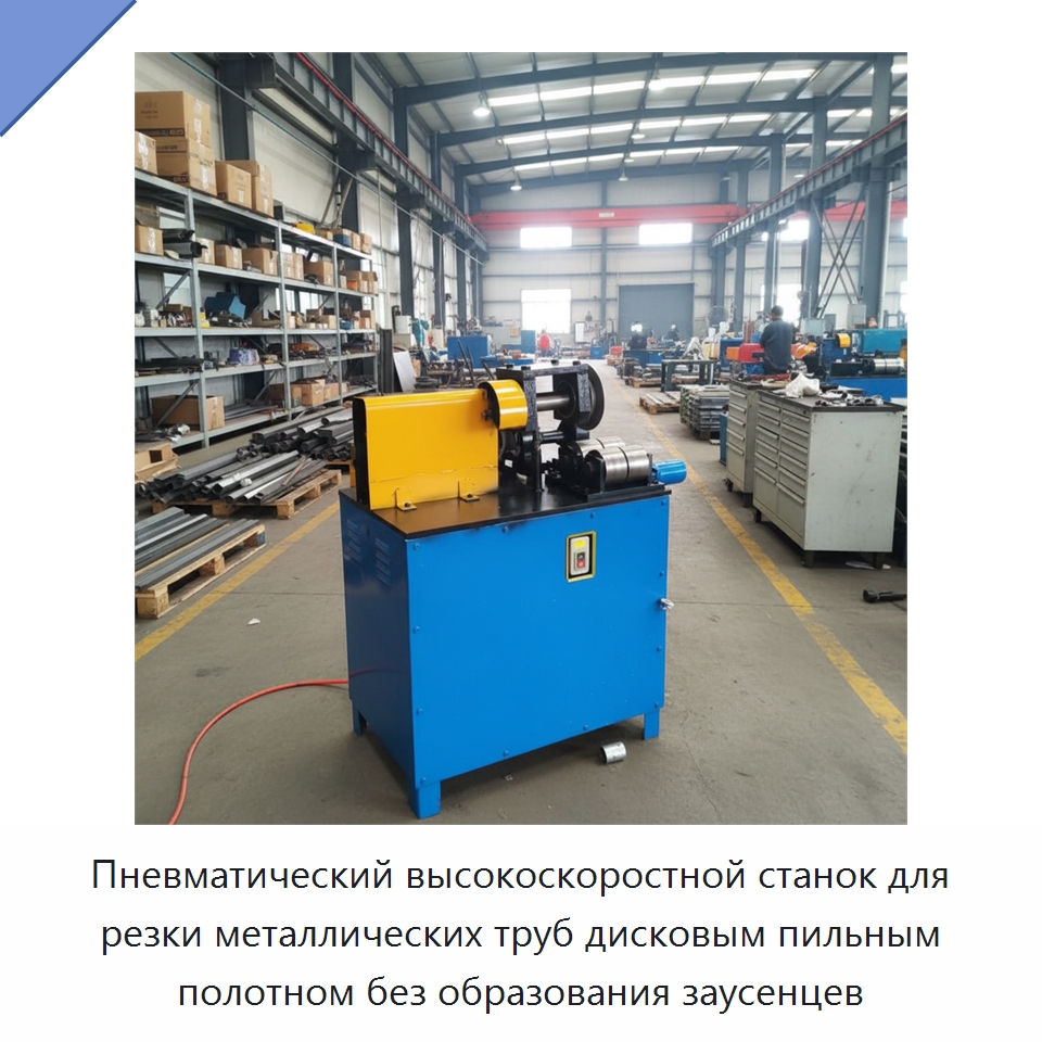 Пневматический высокоскоростной станок для резки металлических труб дисковым пильным полотном без образования заусенцев — Специальная строительная техника