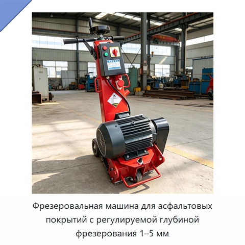 Фрезеровальная машина для асфальтовых покрытий с регулируемой глубиной фрезерования 1–5 мм